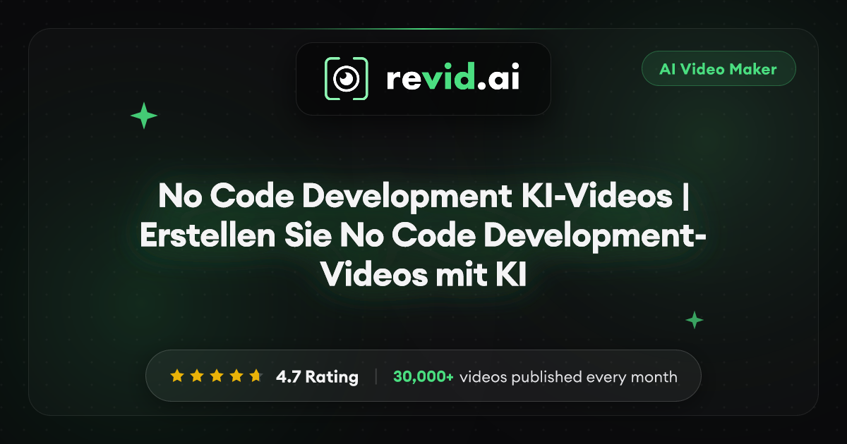 No Code Development KI-Videos | Erstellen Sie No Code Development ...