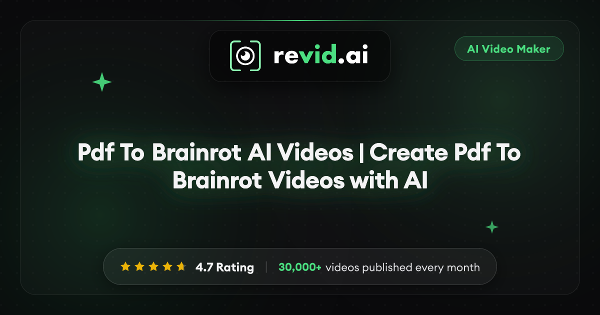 Pdf To Brainrot AI Videos | Create Pdf To Brainrot Videos with AI