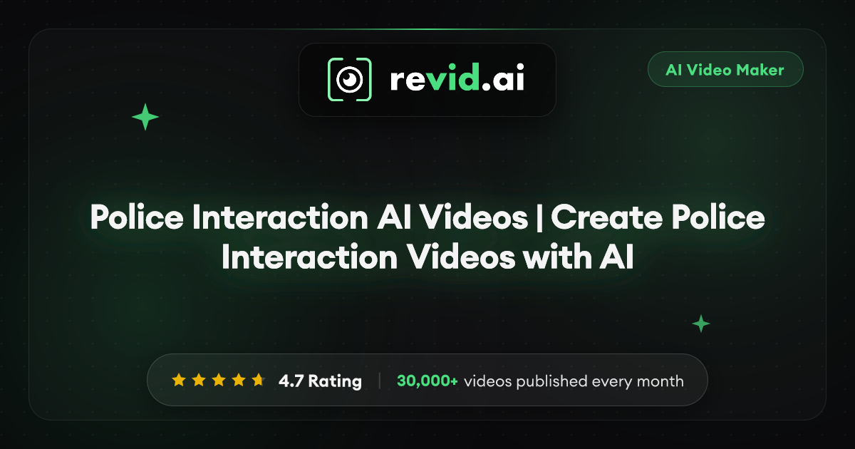 Police Interaction AI Videos | Create Police Interaction Videos with AI