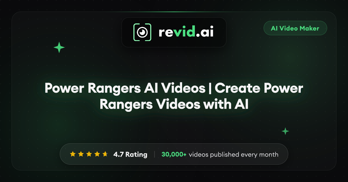 Power Rangers AI Videos | Create Power Rangers Videos with AI