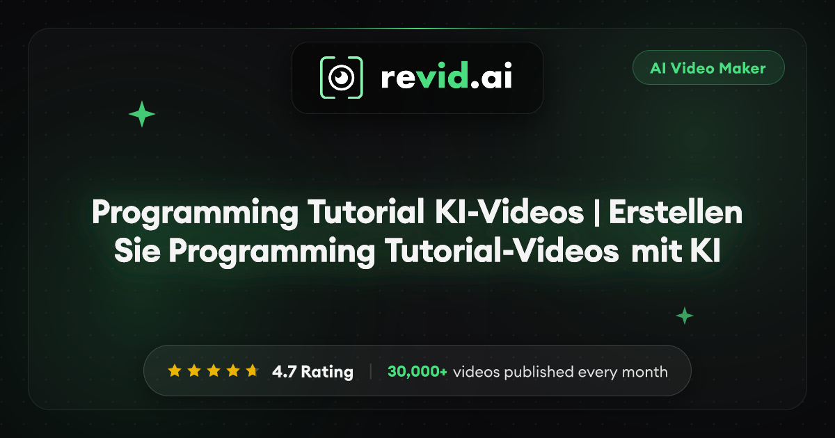 Programming Tutorial KI-Videos | Erstellen Sie Programming Tutorial ...