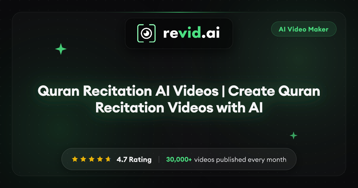 Quran Recitation AI Videos | Create Quran Recitation Videos with AI