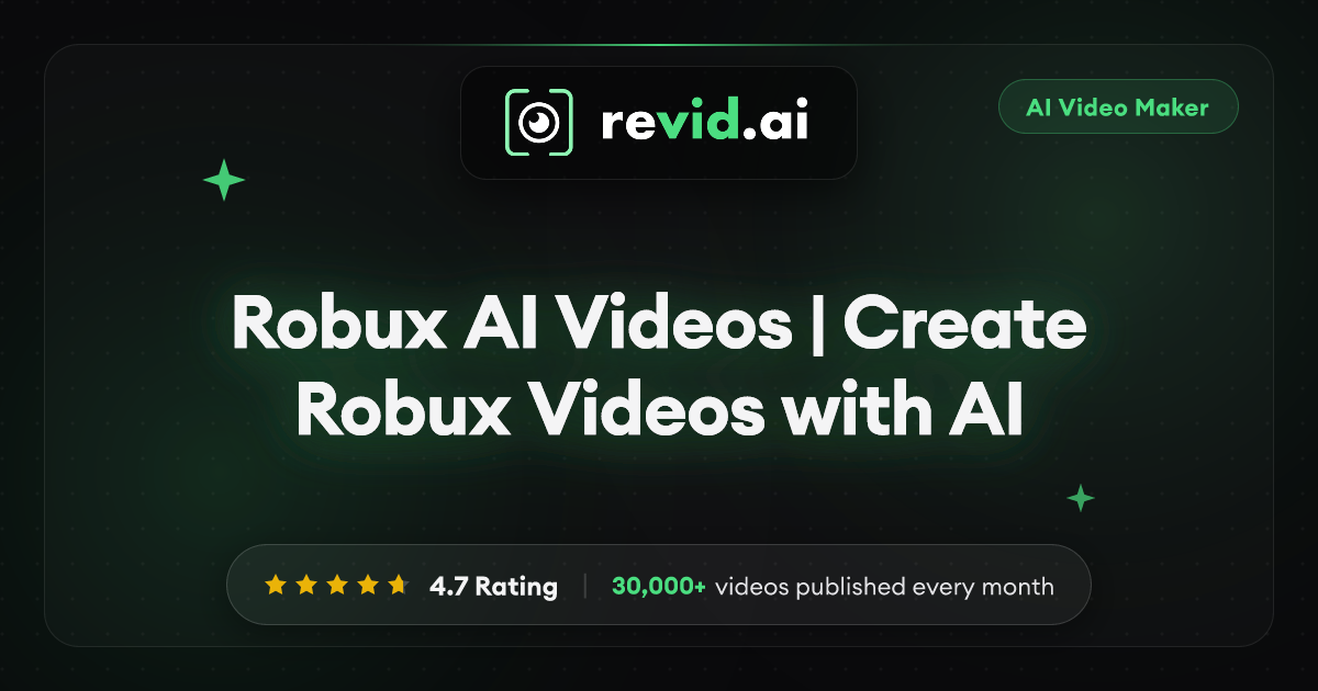 Robux AI Videos | Create Robux Videos with AI