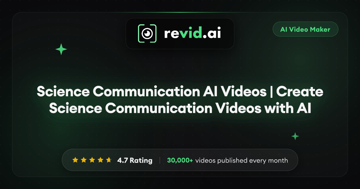 Science Communication AI Videos | Create Science Communication Videos ...