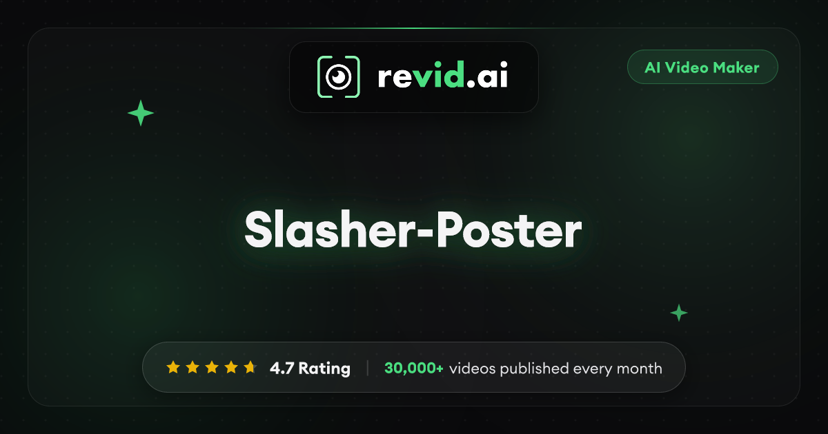 KI Retro Slasher-Filmposter Generator | Revid AI