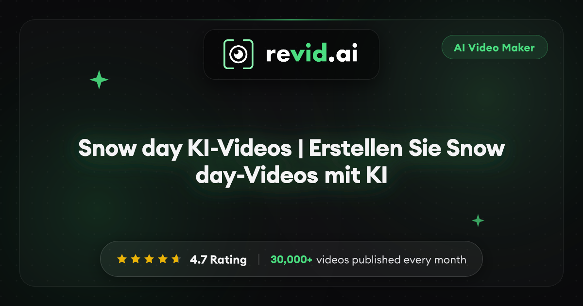 Snow Day KI-Videos | Erstellen Sie Snow Day-Videos mit KI