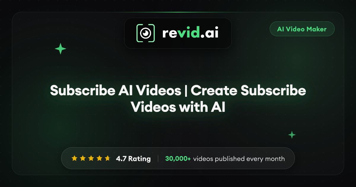 Subscribe AI Videos | Create Subscribe Videos with AI