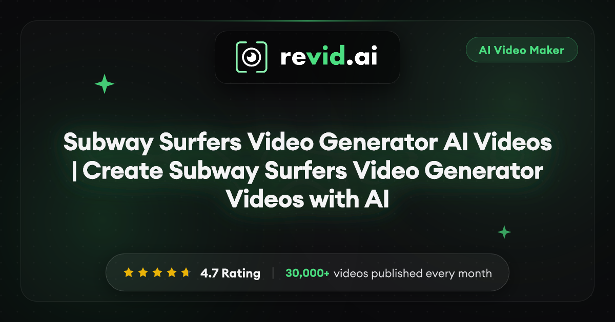 Subway Surfers Video Generator AI Videos | Create Subway Surfers Video ...
