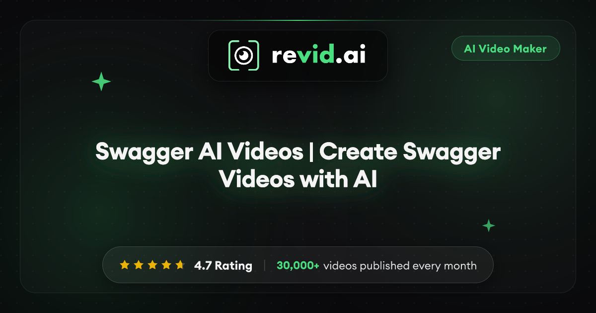 Swagger AI Videos | Create Swagger Videos with AI