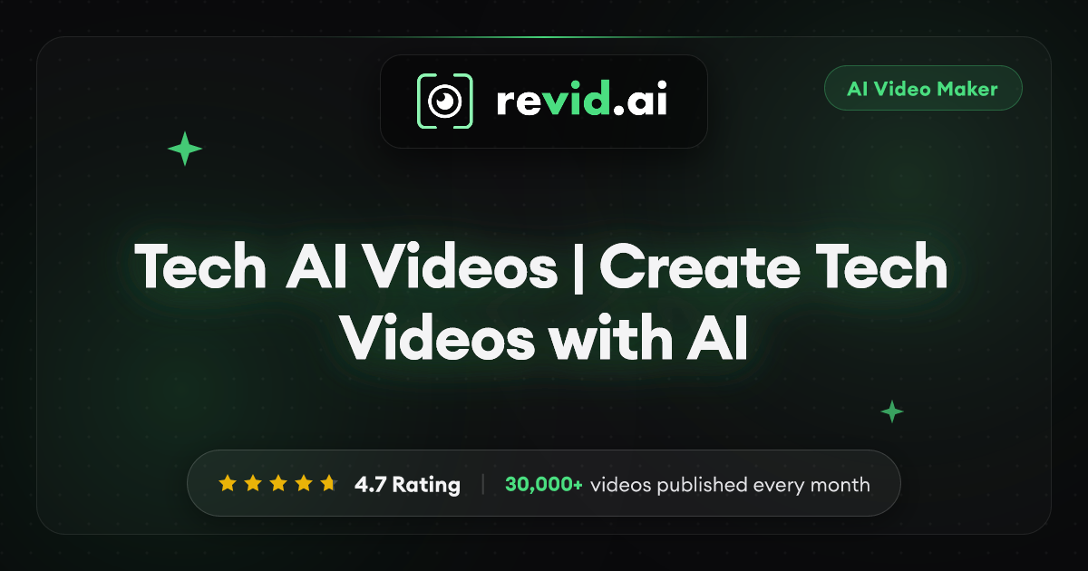 Tech AI Videos | Create Tech Videos with AI