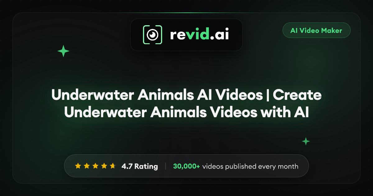 Underwater Animals AI Videos | Create Underwater Animals Videos with AI