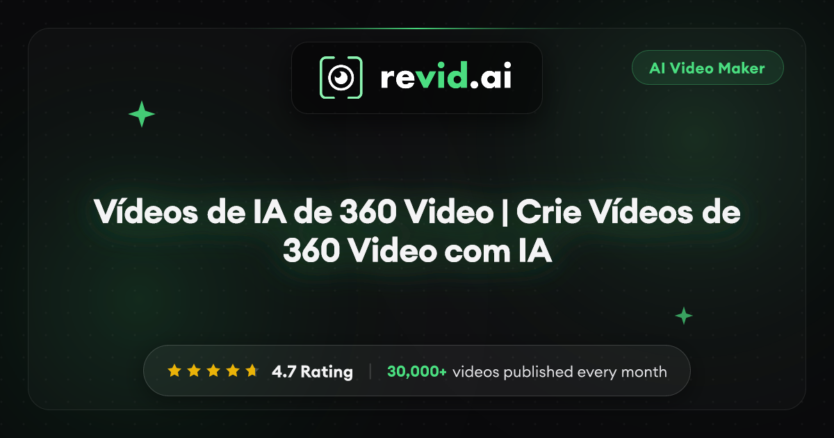 Vídeos de IA de 360 Video | Crie Vídeos de 360 Video com IA