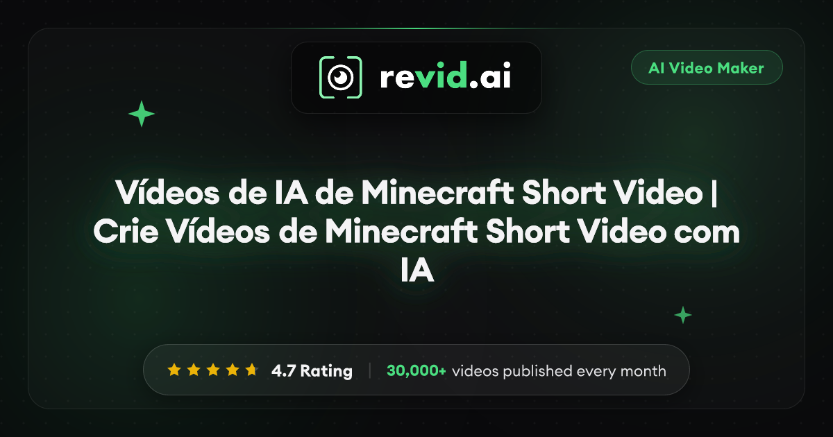 Vídeos de IA de Minecraft Short Video | Crie Vídeos de Minecraft Short ...