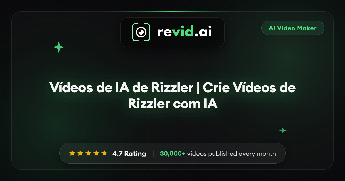 Vídeos de IA de Rizzler | Crie Vídeos de Rizzler com IA