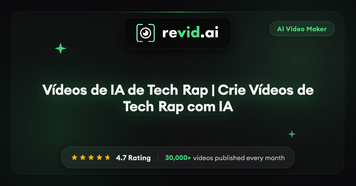 Vídeos de IA de Tech Rap | Crie Vídeos de Tech Rap com IA