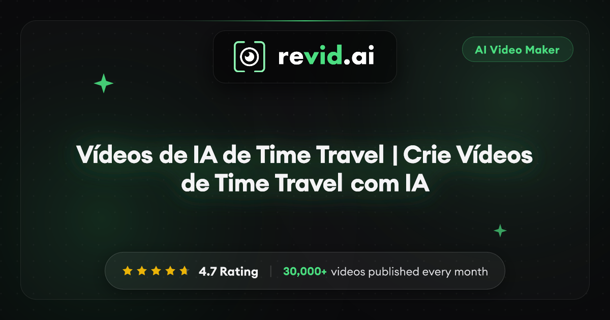 Vídeos de IA de Time Travel | Crie Vídeos de Time Travel com IA