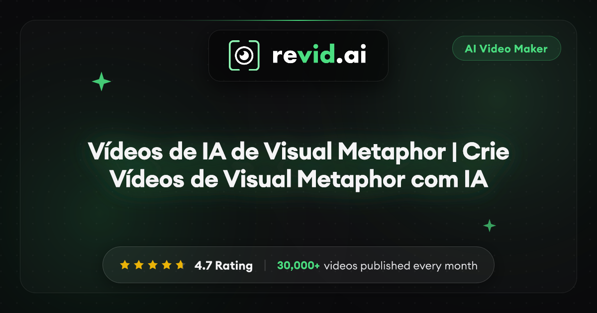 Vídeos de IA de Visual Metaphor | Crie Vídeos de Visual Metaphor com IA