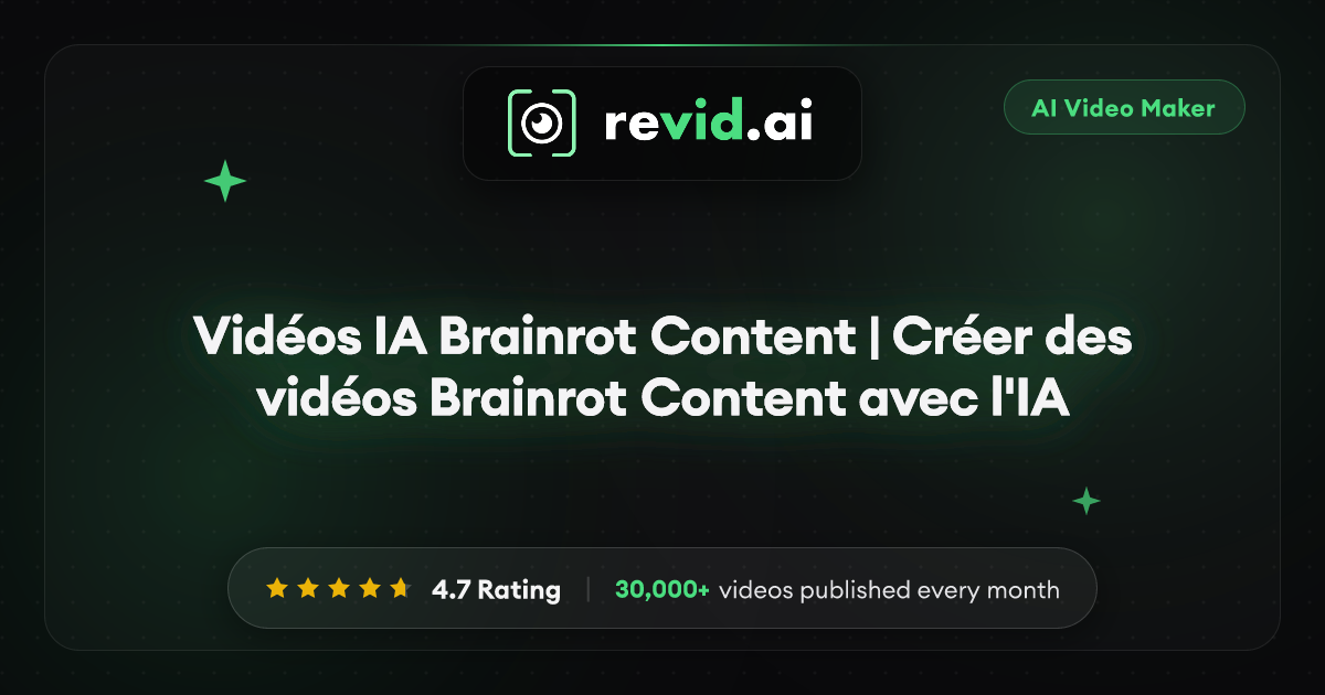 Vidéos IA Brainrot Content | Créer des vidéos Brainrot Content avec l'IA