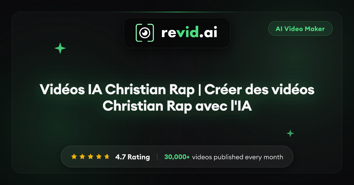 Vidéos IA Christian Rap | Créer des vidéos Christian Rap avec l'IA