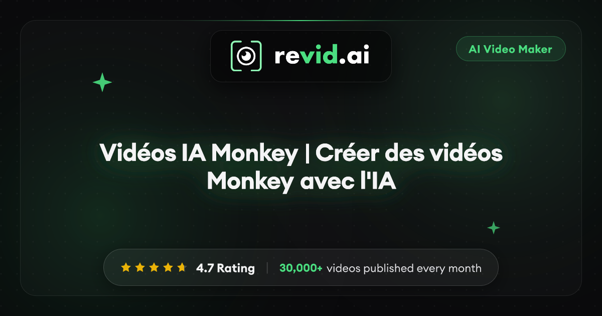 Vidéos IA Monkey | Créer des vidéos Monkey avec l'IA