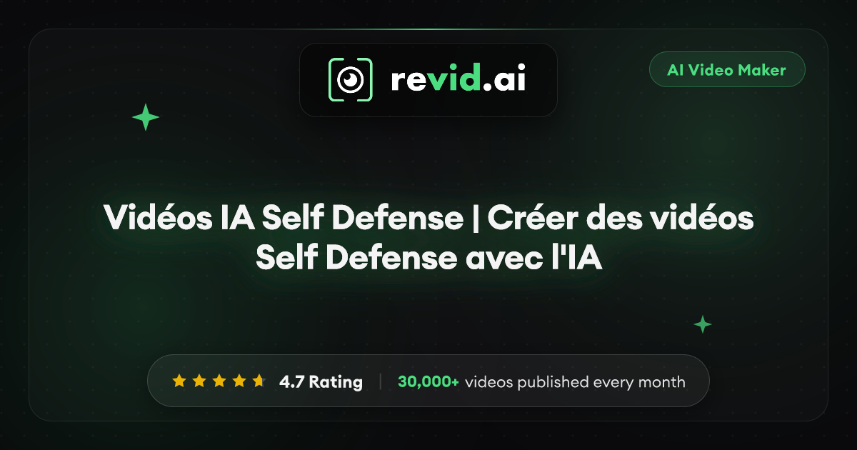 Vidéos IA Self Defense | Créer des vidéos Self Defense avec l'IA