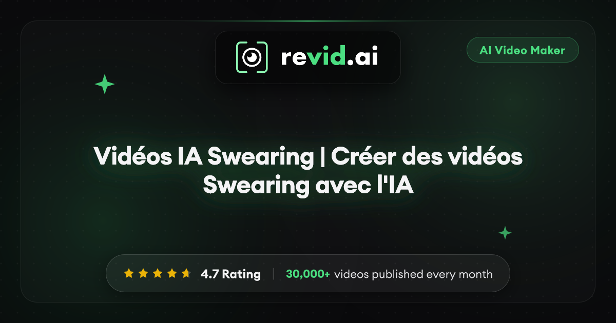 Vidéos IA Swearing | Créer des vidéos Swearing avec l'IA
