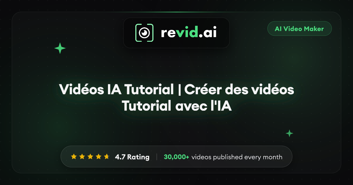 Vidéos IA Tutorial | Créer des vidéos Tutorial avec l'IA