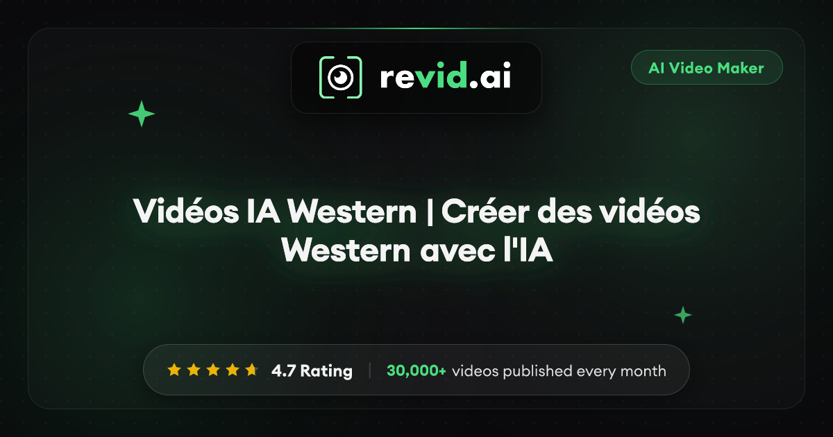 Vidéos IA Western | Créer des vidéos Western avec l'IA
