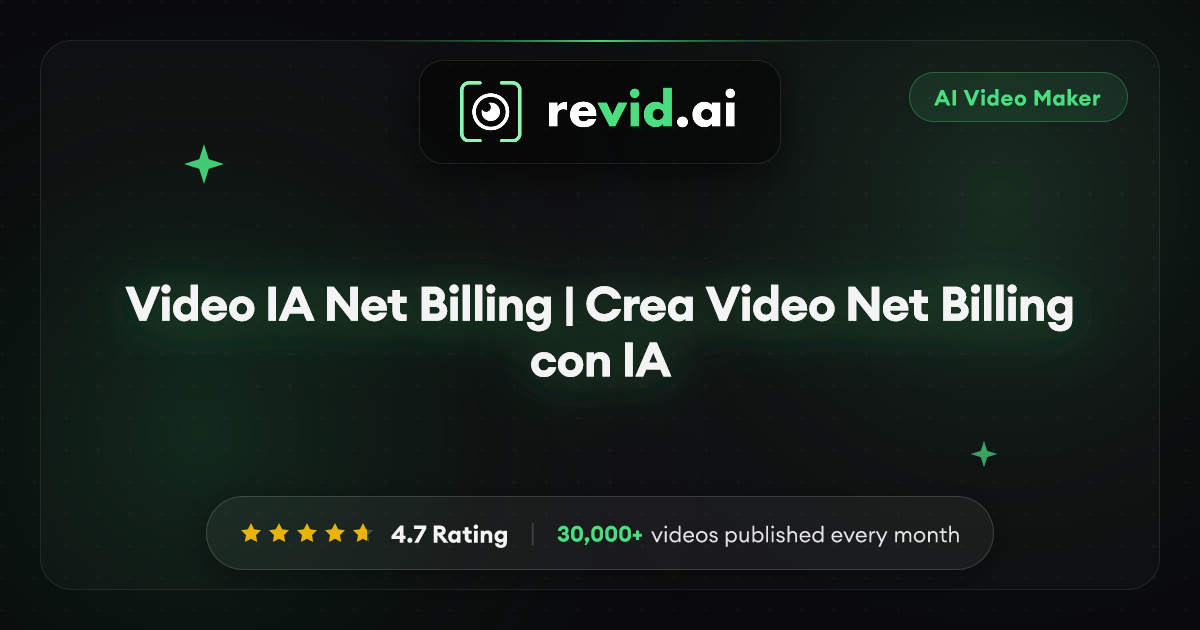 Video IA Net Billing | Crea Video Net Billing con IA