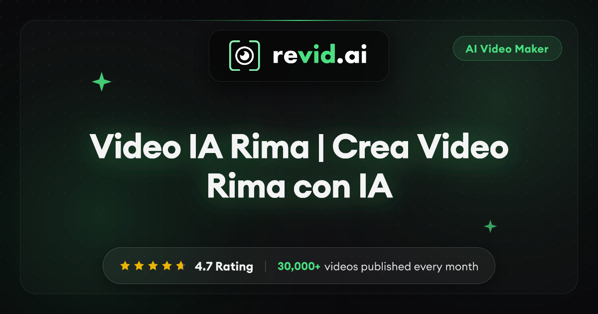 Video IA Rima | Crea Video Rima con IA