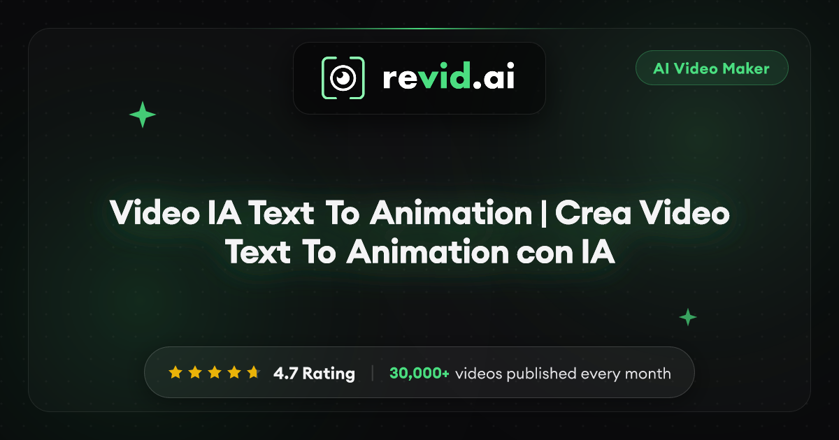 Video IA Text To Animation | Crea Video Text To Animation con IA