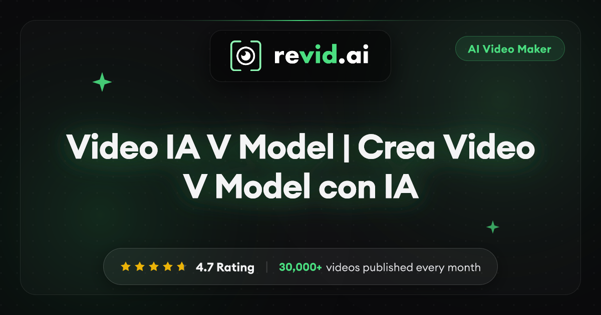 Video IA V Model | Crea Video V Model con IA