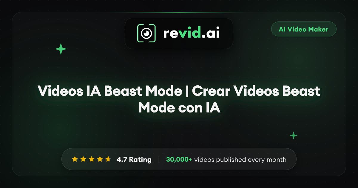 Videos IA Beast Mode | Crear Videos Beast Mode con IA