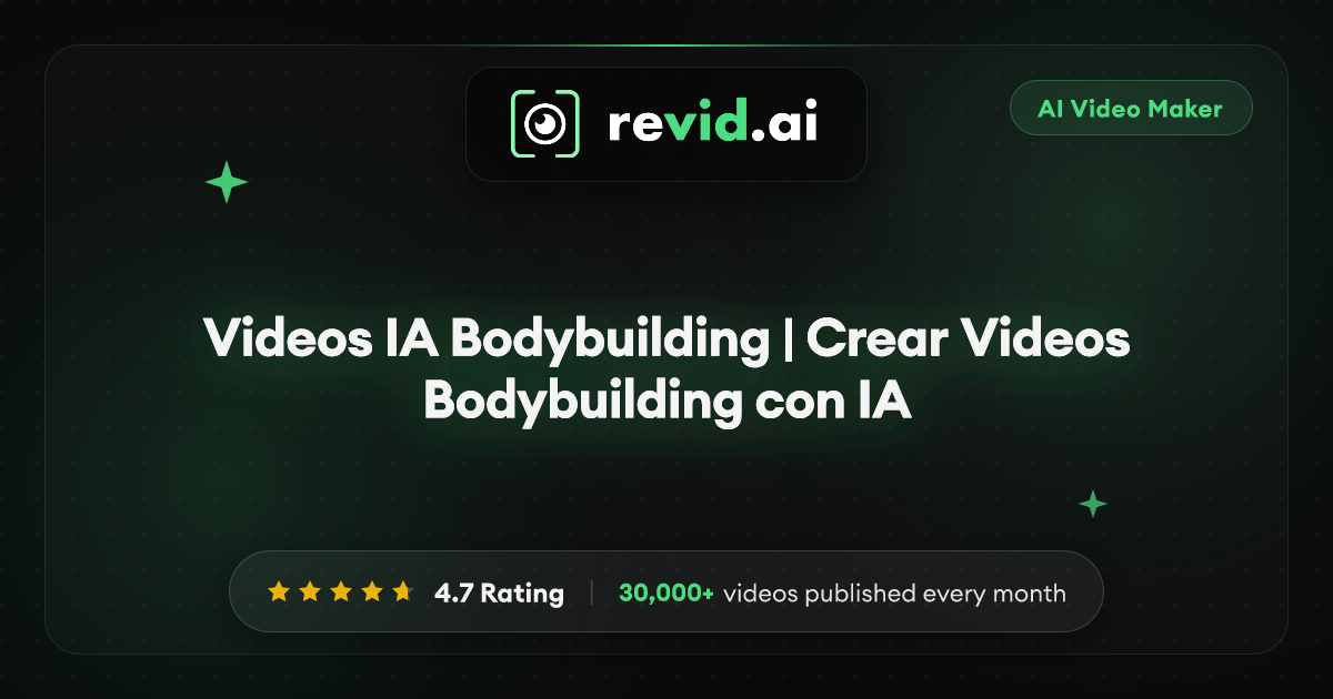 Videos IA Bodybuilding | Crear Videos Bodybuilding con IA