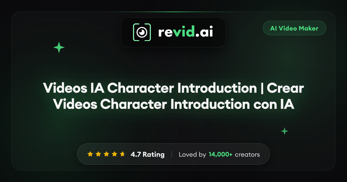 Videos IA Character Introduction | Crear Videos Character Introduction ...