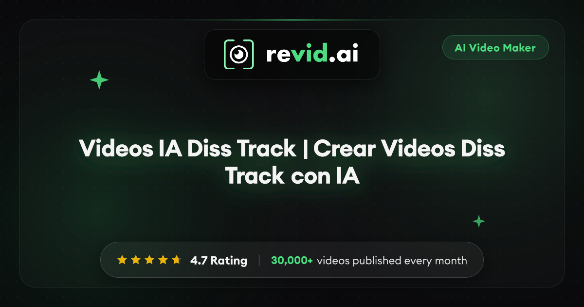 Videos IA Diss Track | Crear Videos Diss Track con IA