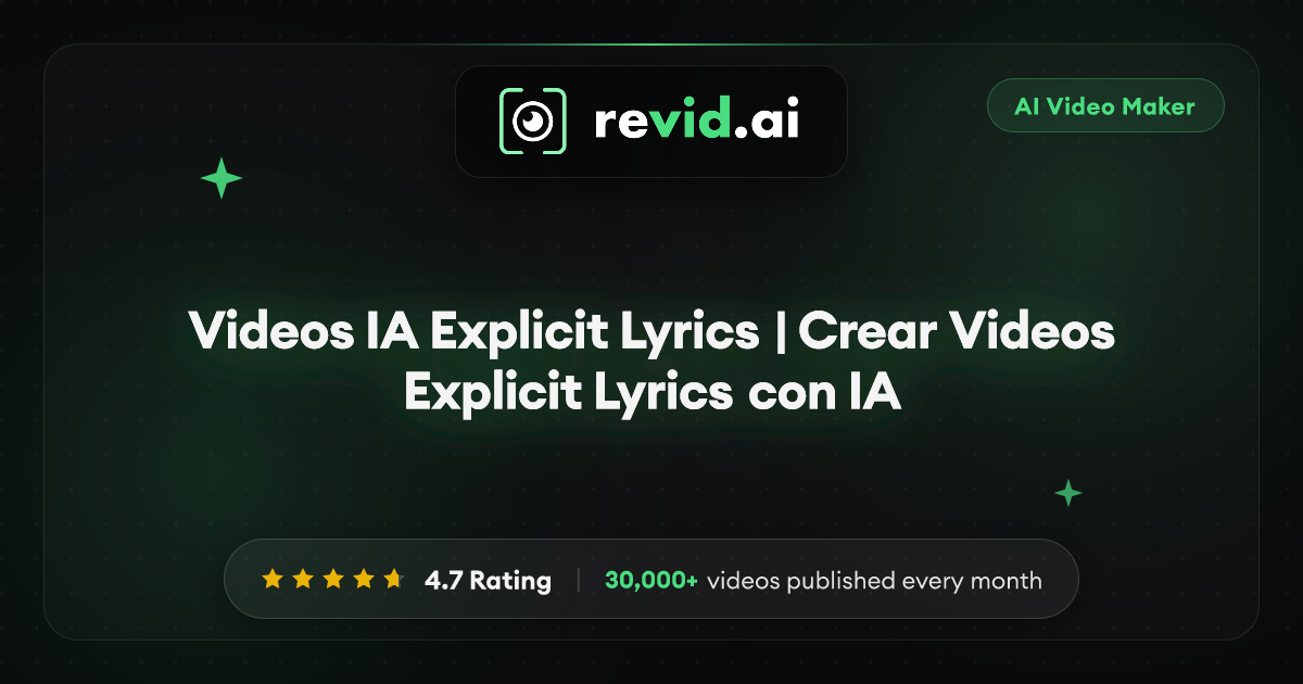 Videos IA Explicit Lyrics | Crear Videos Explicit Lyrics con IA