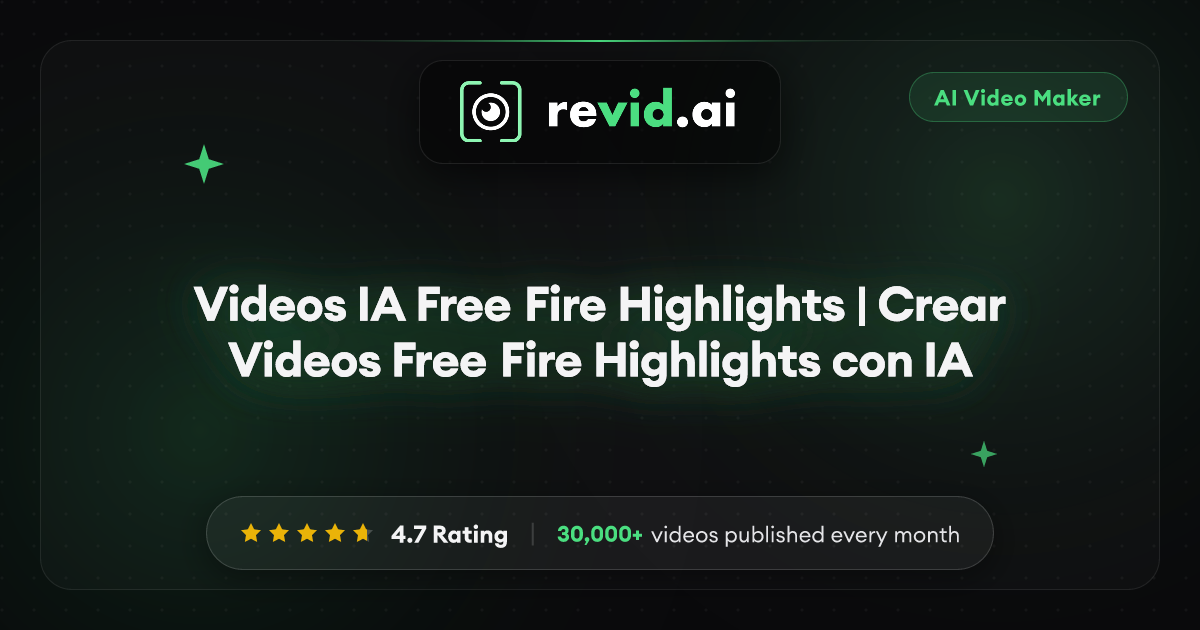 Videos IA Free Fire Highlights | Crear Videos Free Fire Highlights con IA