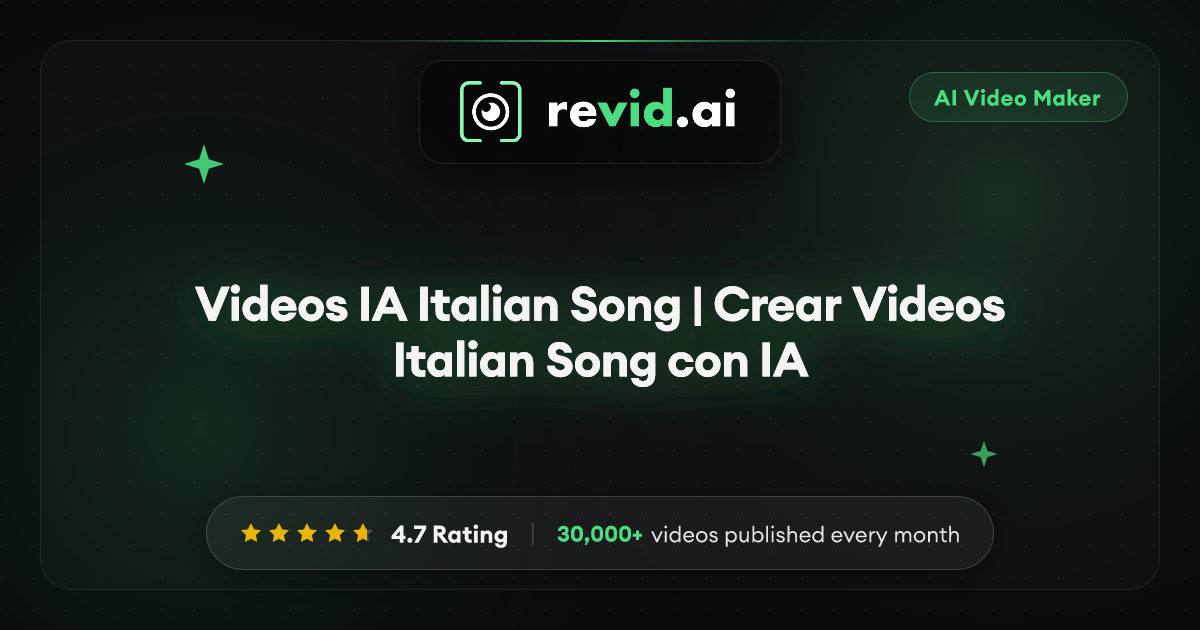 Videos IA Italian Song | Crear Videos Italian Song con IA