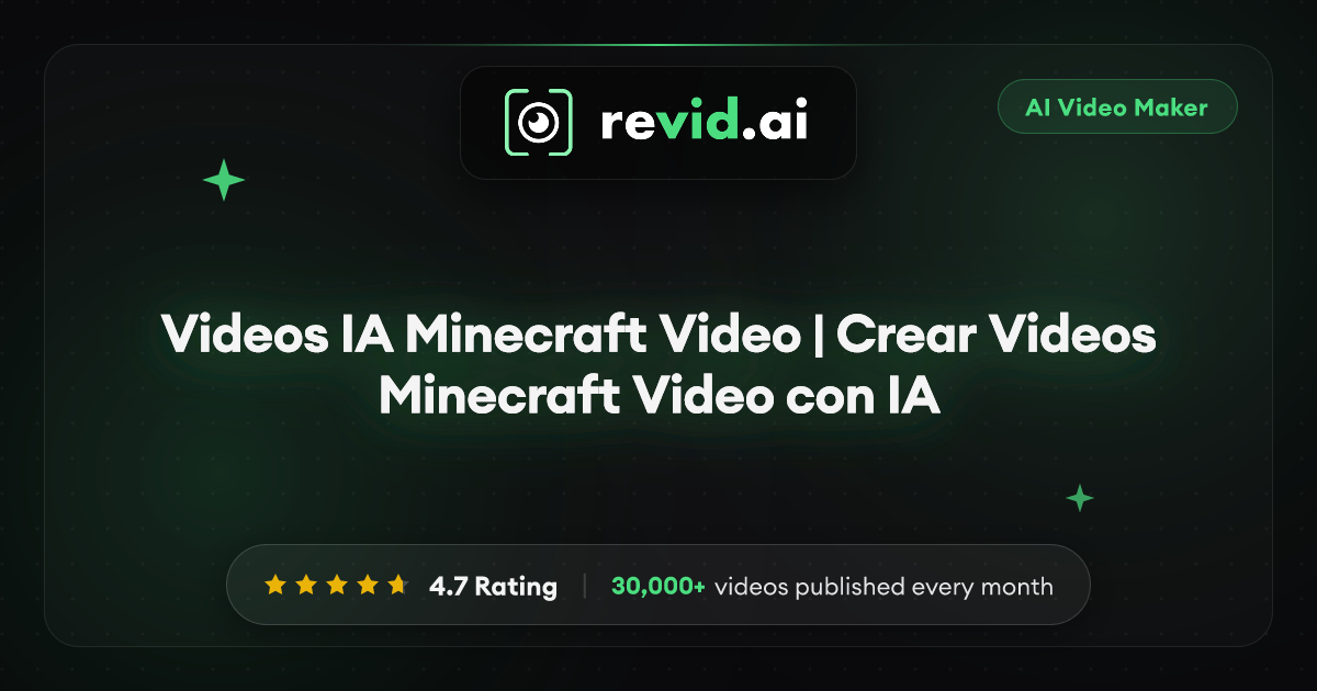 Videos IA Minecraft Video | Crear Videos Minecraft Video con IA