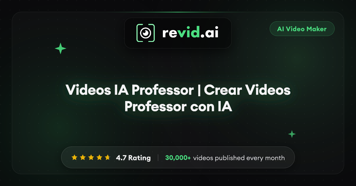Videos IA Professor | Crear Videos Professor con IA