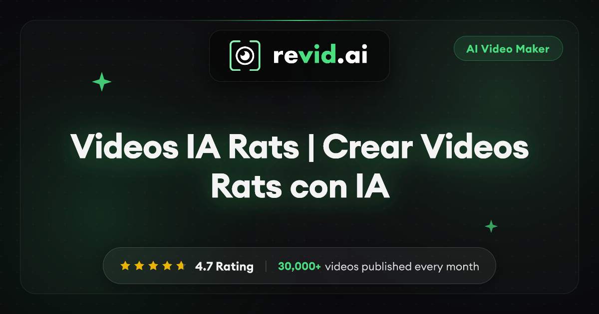Videos IA Rats | Crear Videos Rats con IA