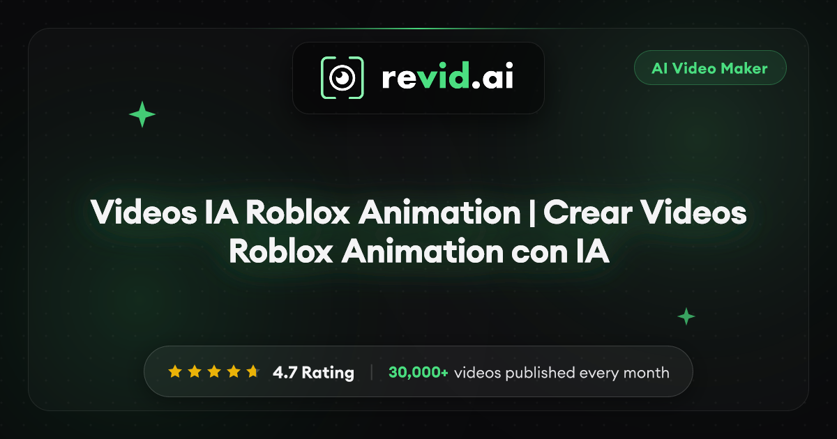 Videos IA Roblox Animation | Crear Videos Roblox Animation con IA