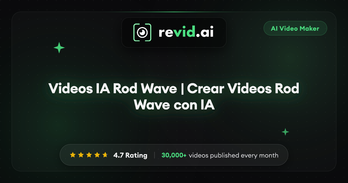 Videos IA Rod Wave | Crear Videos Rod Wave con IA