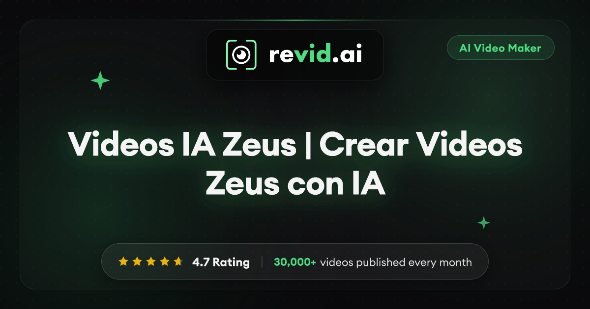 Videos IA Zeus | Crear Videos Zeus con IA