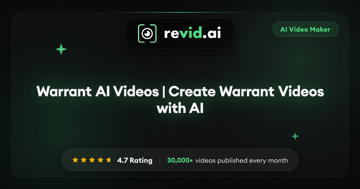 Warrant AI Videos | Create Warrant Videos with AI
