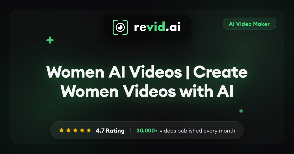 Women AI Videos | Create Women Videos with AI